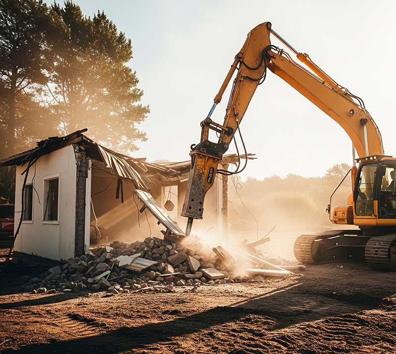 imagem de demolição de casas